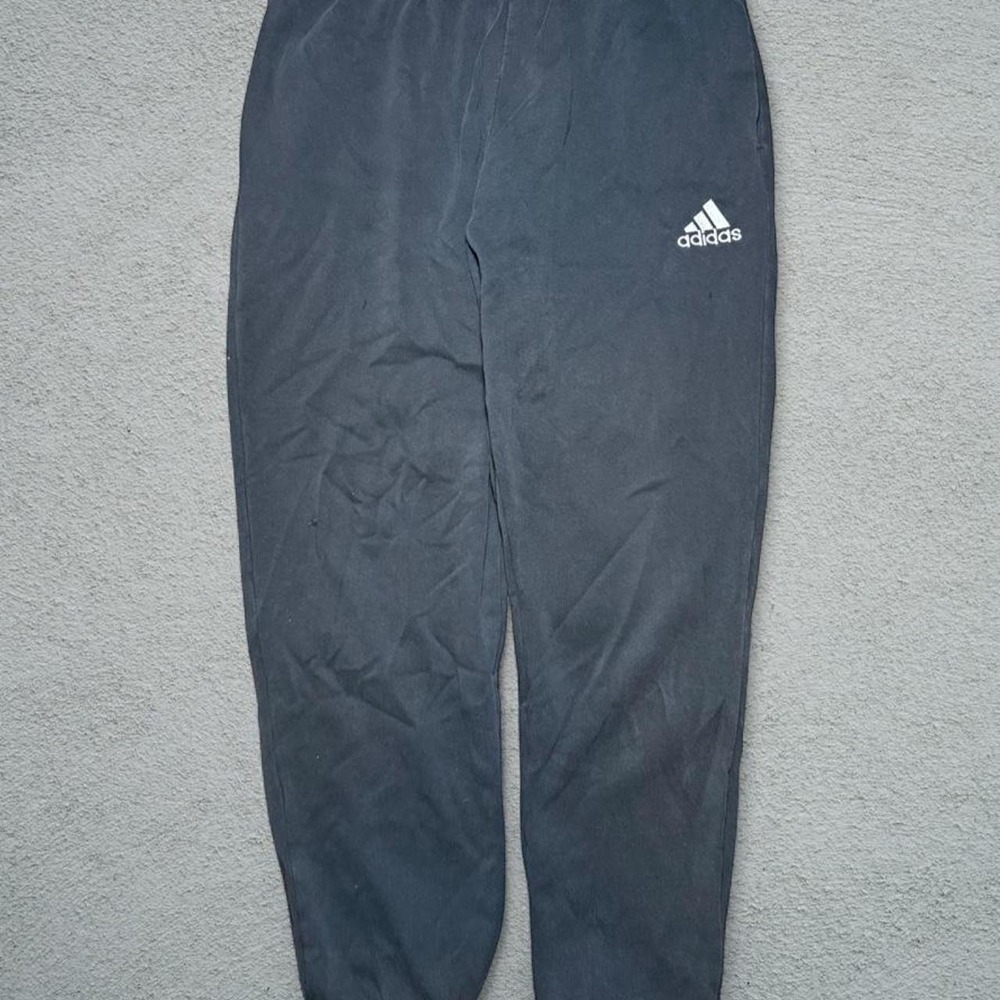 Adidas Mens Black Tapered Fit Drawstring Sweatpants Joggers Size M